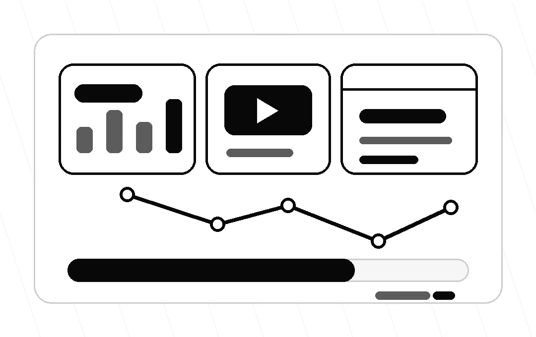 Visual ekosistem ads, content, funnel, website, dan analytics